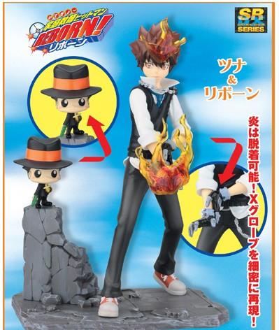 SR DX Reborn Non Scale Pre-Painted PVC Figure: Tsuna & Reborn image 1