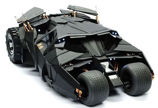 Movie Masterpiece Batman Dark Knight 1/6 Scale Pre-Painted Figure: Batmobile image 1