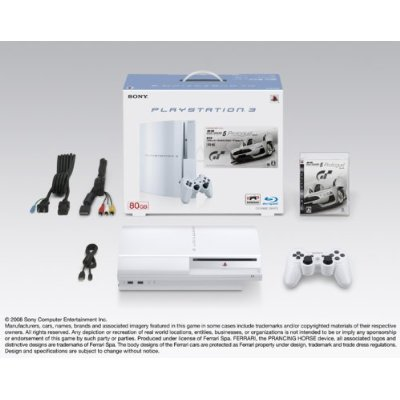 PlayStation3 Console (HDD 80GB Model Gran Turismo 5 Prologue Spec III Bundle) - Ceramic White image 1
