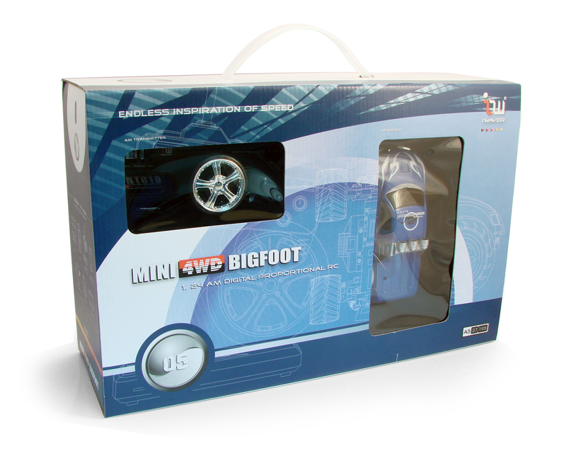Iwaver FM 1/24 Digital Proportional RC Mini 4WD Bigfoot (Blue) image 5