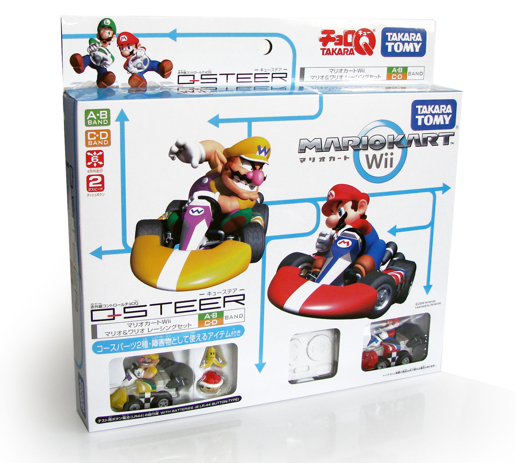 Q Steer R/C Mario Kart Wii Set Mario and Wario