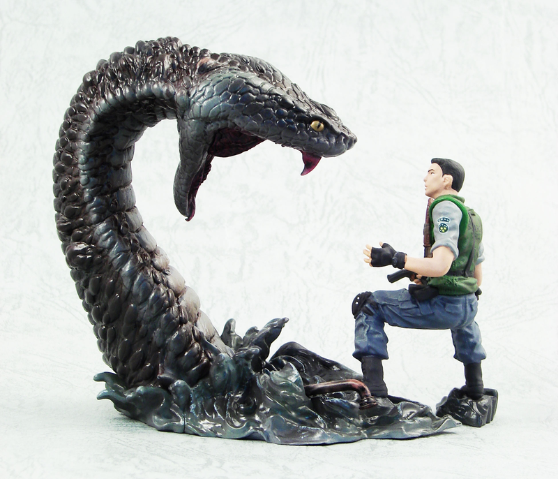 Bio Hazard Figure Collection Vol. 4 Pre-Painted Figure: Chris Redfield VS Yawn image 1
