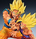 Dragon Ball Z Non Scale Pre-Painted Statue: Son Goku and Son Gohan (Kamehameha Version) thumbnail 1