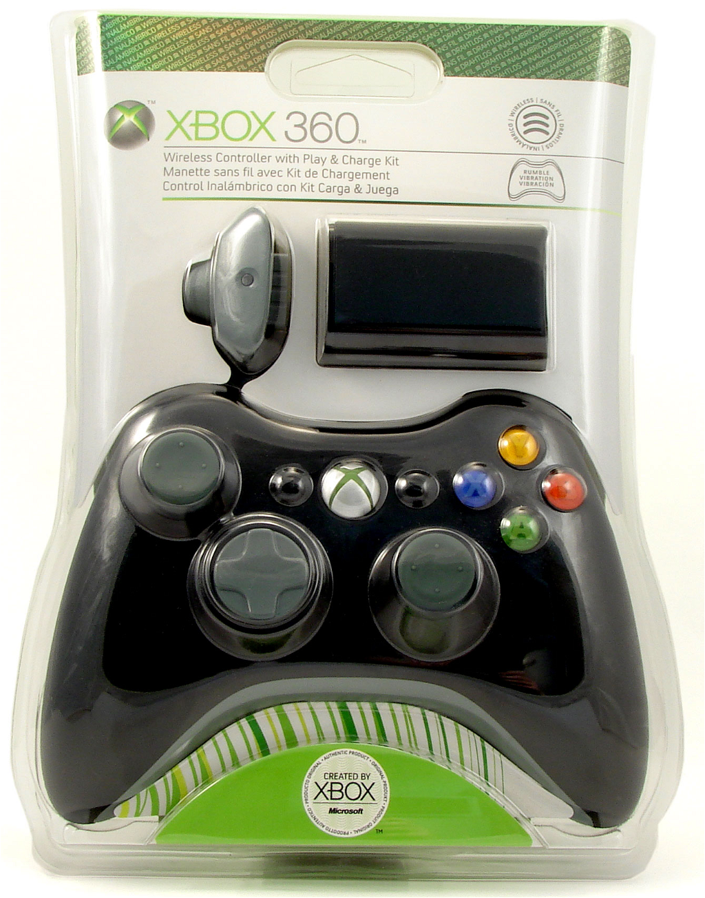 Xbox 360 Wireless Controller With Play And Charge Kit Black For Xbox360