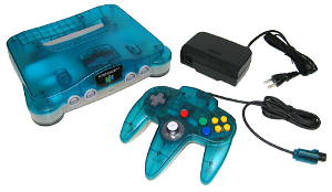Nintendo 64 Console - clear blue