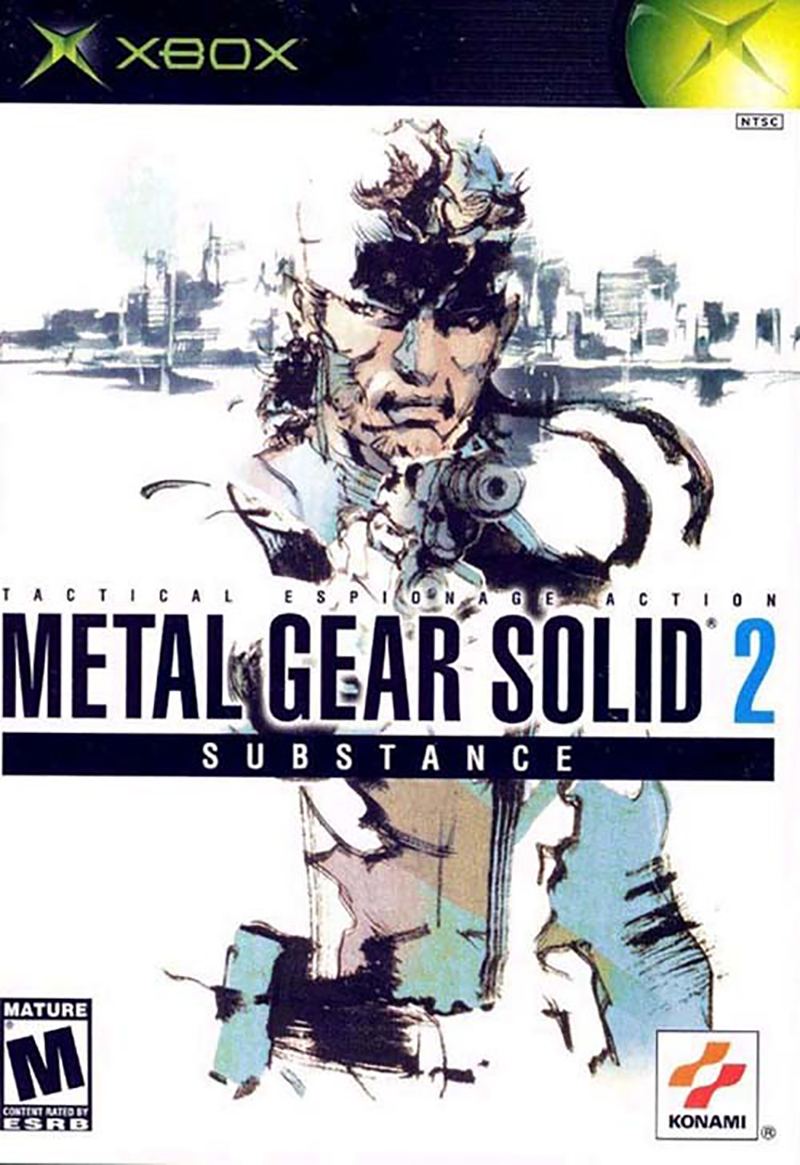 Metal Gear Solid 2 Cover Box Artwork the PS2 Classic Game Box 