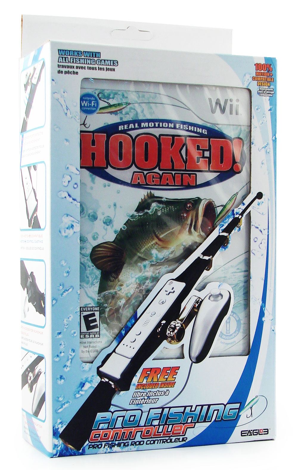 Wii Hooked Real Motion Fishing Controller
