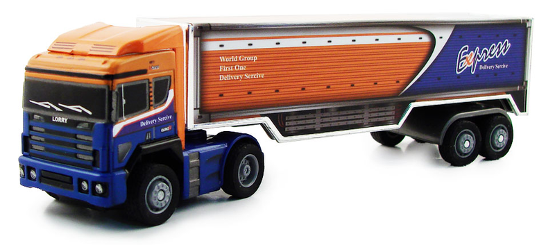 Mini-Gear Series R/C Cargo Truck (Orange & Blue) image 2