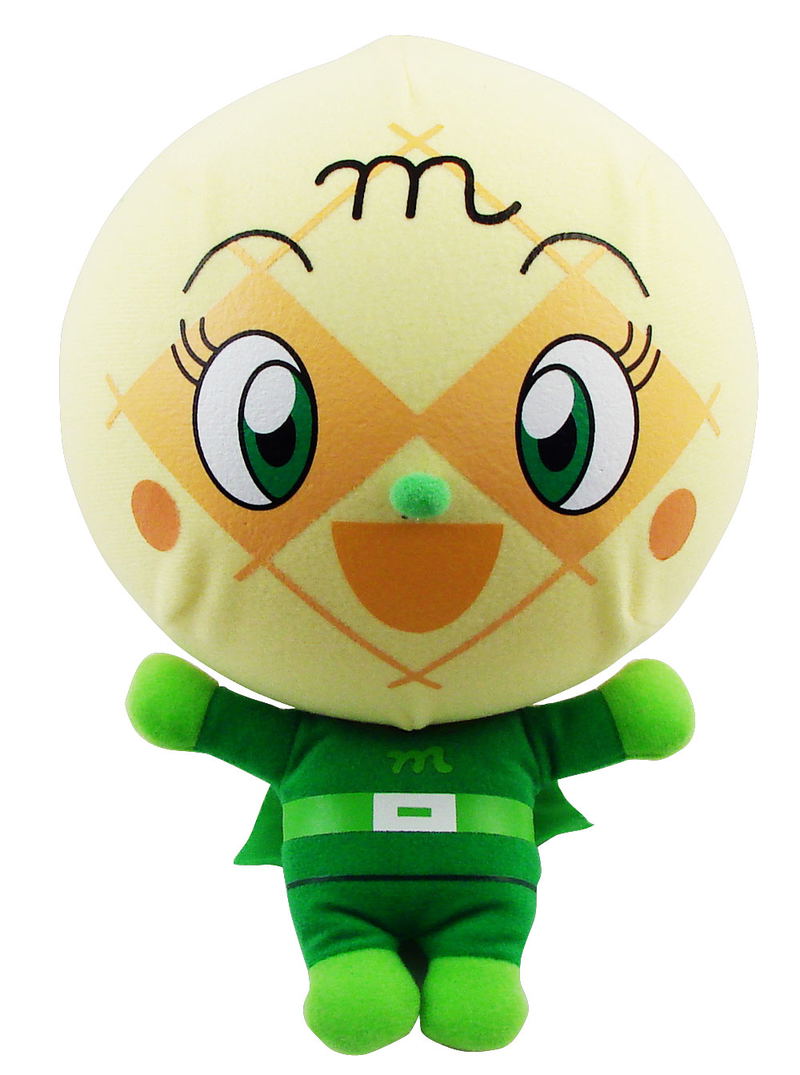 Anpanman Ponpon Air Plush Doll: Melon Panna image 1
