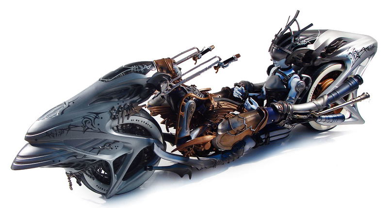 Final Fantasy XIII Play Arts Kai Pre-Painted Action Figure: Shiva Bike image 1