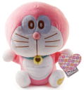 Doraemon Heartydora Wakuwaku Plush Doll: Doraemon Pink (Waving Version) thumbnail 1