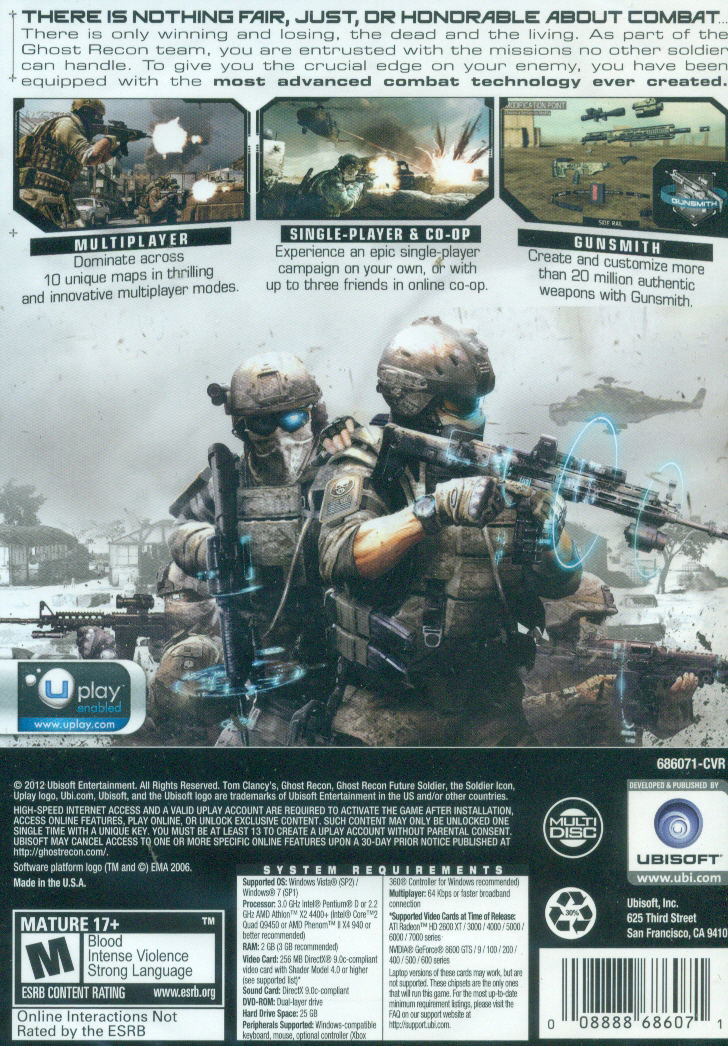 Tom Clancy's Ghost Recon: Future Soldier (DVD-ROM) image 2