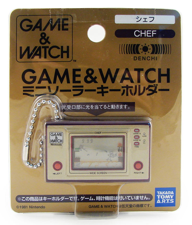 TakaraTomy Game Watch Mini Solar Key Holder: Chef image 2