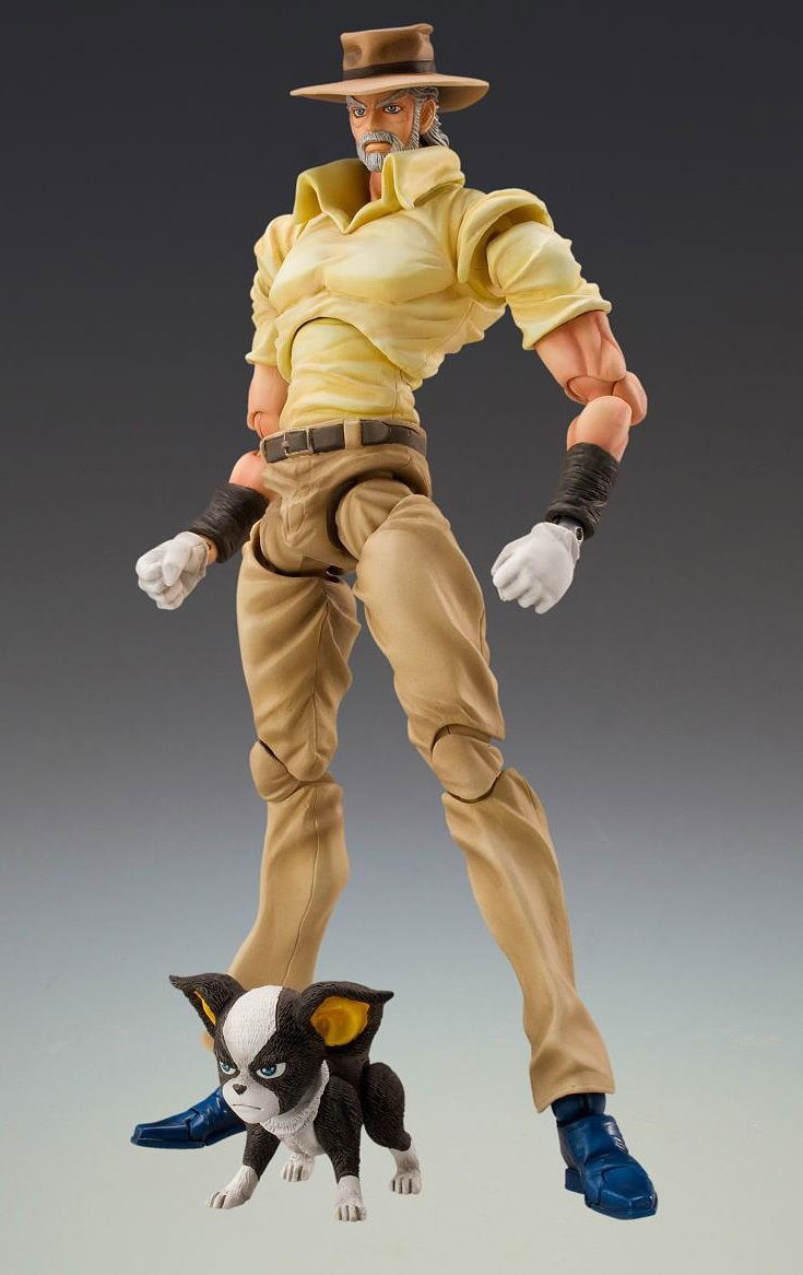 Super Figure JoJo's Bizarre Adventure Part 3 No. 17: Joseph Joestar & Iggy (Hirohiko Araki Specify Color) (Re-run) image 1