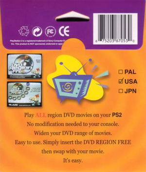 DVD Region Free (PAL Version) for PlayStation 2