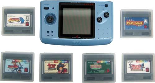 NeoGeo Pocket Color Bundle (incl. 6 games) - Platinum Blue