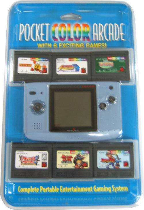 NeoGeo Pocket Color Bundle (incl. 6 games) - Platinum Blue image 1