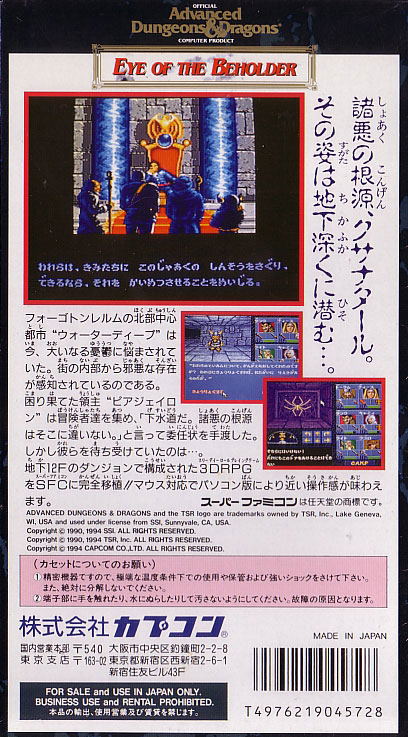 Advanced Dungeons & Dragons: Eye of the Beholder image 2