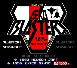 Aero Blasters for PC-Engine HuCard