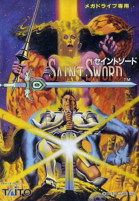 Saint Sword (Sega Genesis, 1991) US Authentic TAITO Game good Case - No Manual