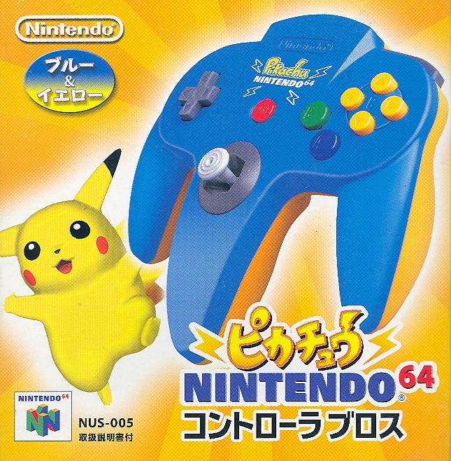 Nintendo64 Controller (Pikachu blue & yellow) image 1