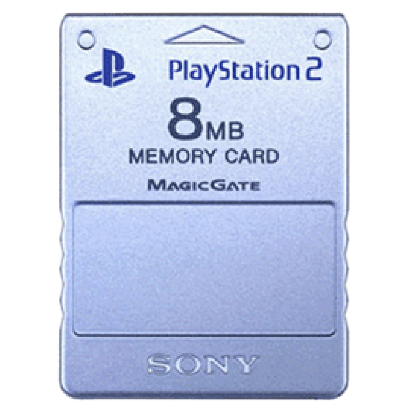 Memory Card 8MB Aqua for PlayStation 2 Bitcoin Lightning