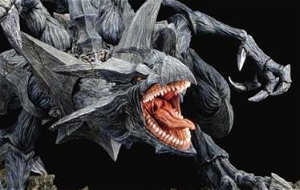 Yu-Gi-Oh! Duel Monsters Artwork Series Pre-Painted Polystone Statue: Red Eyes Black Dragon