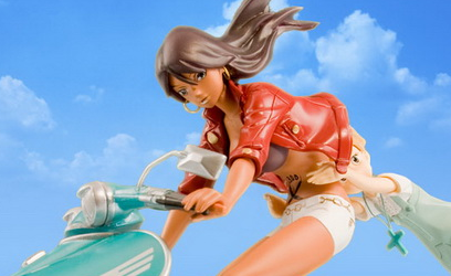 Michiko to Hatchin 1/12 Scale Pre-Painted Polystone Figure: Michiko to Hatchin (Jump Version) image 1