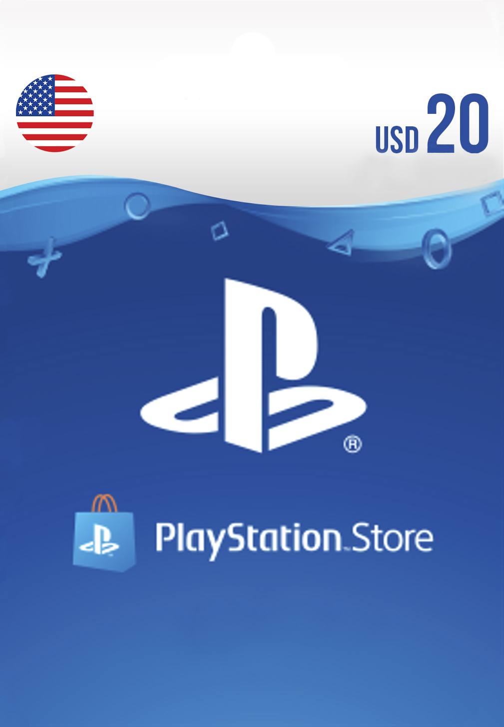 PSN Card 20 USD | Network US digital for PSP, PS3, PS Vita, PS4, PS5