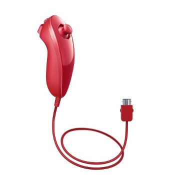 Wii Nunchuk Controller (Red) image 1