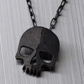 Black Rock Shooter Silver Necklace Skull thumbnail 1