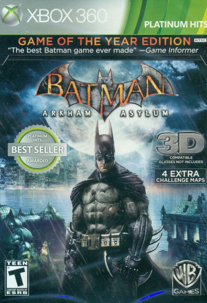 Batman: Arkham Asylum [Game of the Year Edition 3D] (Platinum Hits) for  Xbox360