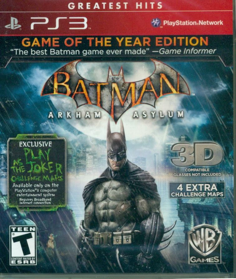 Batman: Arkham Asylum [Game of the Year Edition 3D] (Greatest Hits) for  PlayStation 3