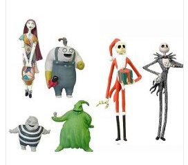 The Nightmare Before Christmas Pre-Painted Desktop PVC Figure (6 pieces) image 1
