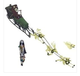 The Nightmare Before Christmas Pre-Painted Desktop PVC Figure: Santa Jack & Sleigh image 1