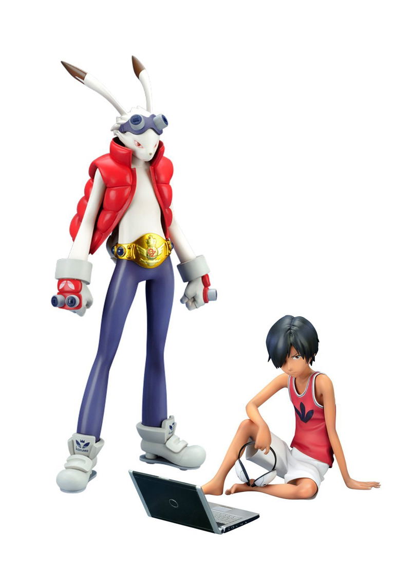 Summer Wars Non Scale Pre-Painted PVC Figure: Ikezawa Kazuma & King Kazuma image 1