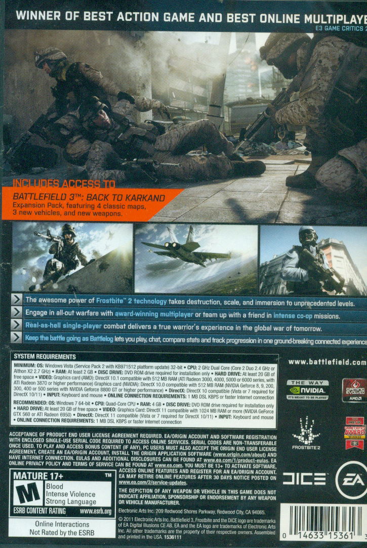 Battlefield 3 (Limited Edition) (DVD-ROM) image 2