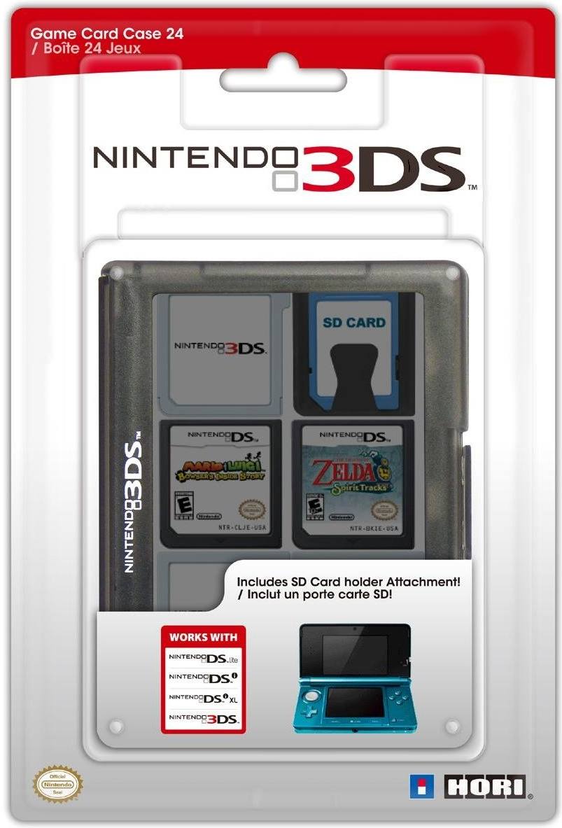 Nintendo 3DS Card Case 24 (Black) for NDS, DS Lite, DSi, NDSi, 3DS