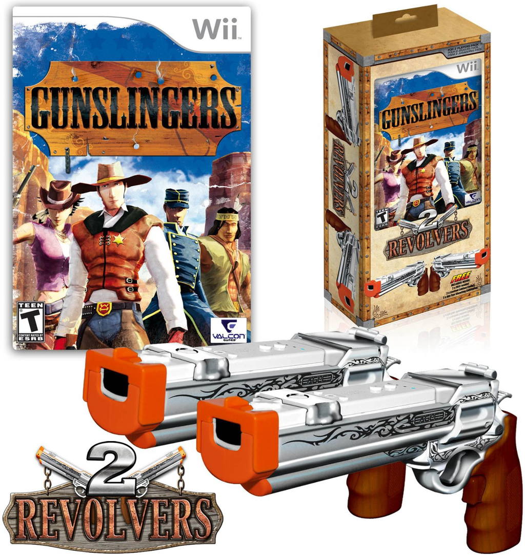 Gunslingers Bundle (w/ 2 Revolver Guns) for Nintendo Wii