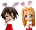 Lucky Star Kyun Chara Non Scale PVC Figure: Misao & Ayano Set Asahi Shinbun Ver. thumbnail 1