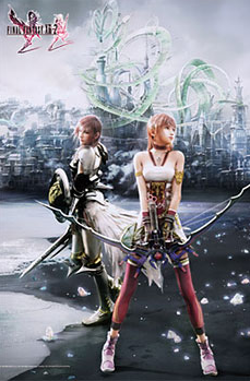 Final Fantasy XIII-2 Wall Scroll Poster Vol. 7: Lightning & Serah Farron image 1