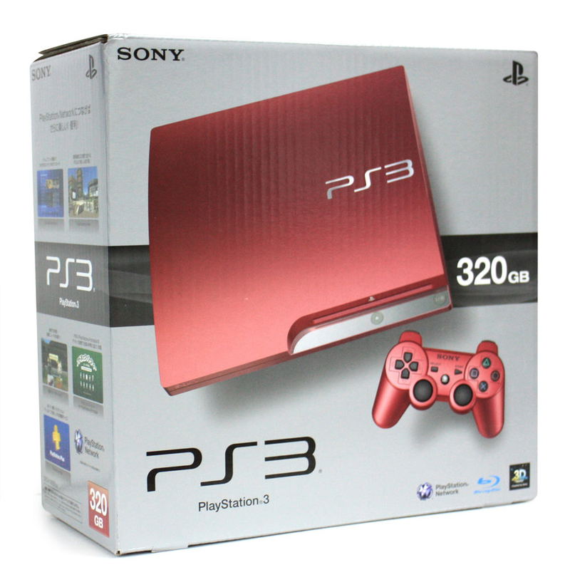PlayStation3 Slim Console (HDD 320GB Scarlet Red Model) - 110V image 2