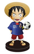 One Piece Bobbing Head Pre-Painted PVC Figure: Luffy Japanese Soccer Team Ver. thumbnail 1