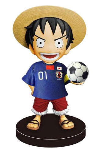One Piece Bobbing Head Pre-Painted PVC Figure: Luffy Japanese Soccer Team Ver. image 1