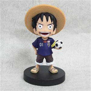 One Piece Bobbing Head Pre-Painted PVC Figure: Luffy Japanese Soccer Team Ver.