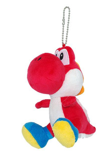 Super Mario Series Plush Doll: Red Yoshi Mascot image 1