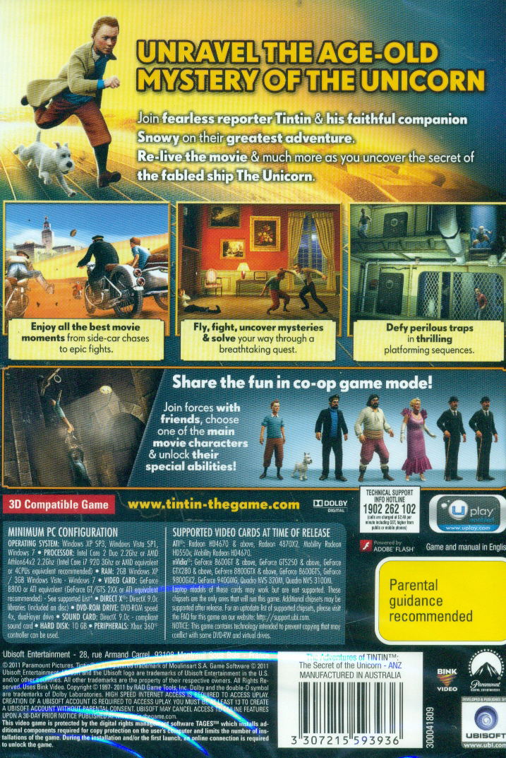 The Adventures of Tintin: The Game (DVD-ROM) image 2