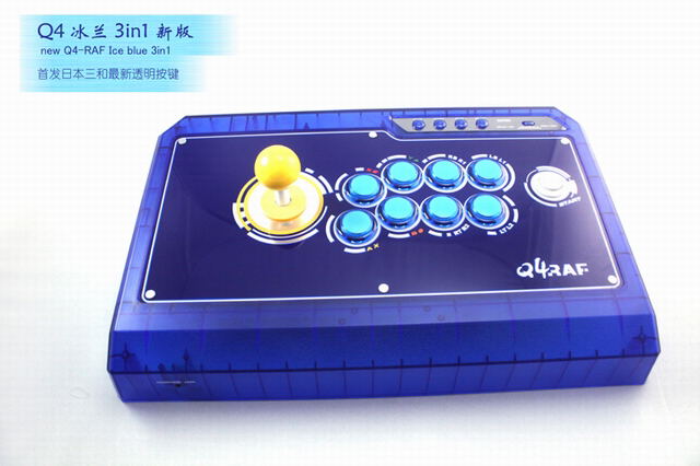 Qanba Q4 Real Arcade Fightingstick [Ice Blue Limited Edition] (3in1) image 1