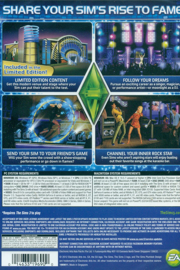 The Sims 3: Showtime (Limited Edition) (DVD-ROM) image 2