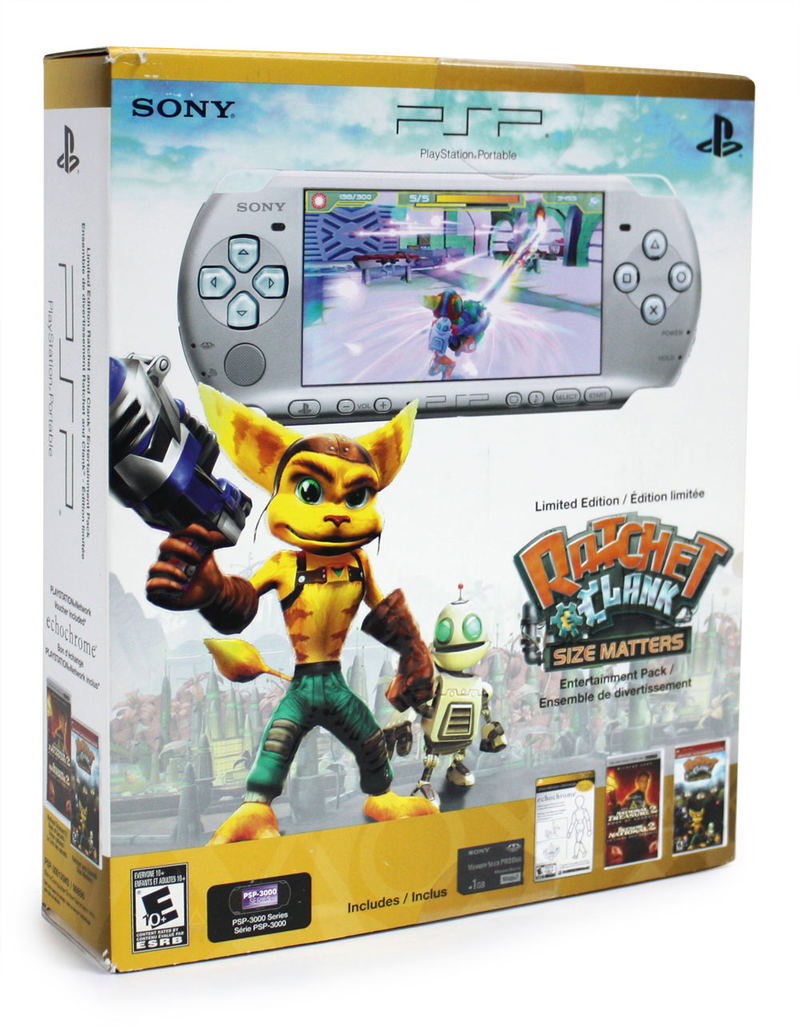 PSP 3000 Limited Edition Ratchet and Clank Entertainment Pack (Silver) image 1